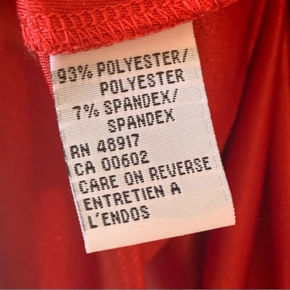 CALVIN KLEIN Petites Ruby Red Knit Satin Tank Size Small Petite - Picture 5 of 6